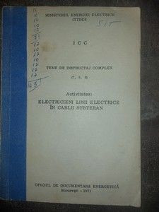 Teme de instructaj complex Electricieni linii electrice in cablu subteran foto