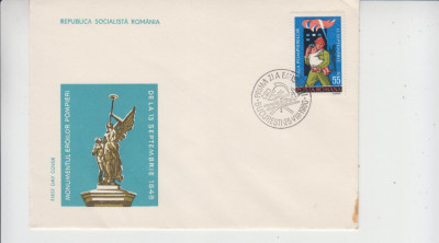 C12 - FDC Romania - Ziua pompierilor - LP1016 - 1980 foto