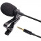 Microfon Laviera Techstar&reg; Lapel cu Clip, Reducerea Zgomotului, 3.5mm, TRRS, 1.5m