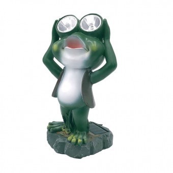 Lampa solara Strend Pro Frog, 14x12x25 cm, 2 LED, AAA foto