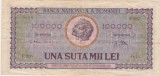 ROMANIA 100000 LEI IANUARIE 1947 aF
