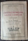 George Tudorica - Unitatile de Masura Europene si Americane