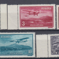 ROMANIA 1931 LP 94 VEDERI POSTA AERIANA SERIE MNH