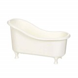Organizator Pufo in forma de cada pentru produse cosmetice, sapunuri sau prosoape mici, 24 cm, alb