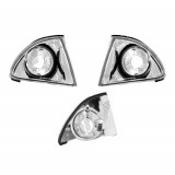 Lampa semnalizare fata Bmw Seria 3 (E46), Sedan/Combi, 06.1998-09.2001, partea Stanga+Dreapta, Fata, transparent, argintiu; tuning; Omologare: ECE, T, Rapid