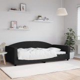 VidaXL Cadru de pat, negru, 100 x 200 cm, material textil