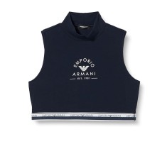 Maiou crop top pentru femei Emporio Armani Iconic Stretch Cotton, bleumarin, XL - OUTLET