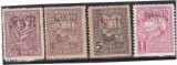 1917 - Ocupatia germana in Romania, Timbru de Ajutor 4 valori cu supratipar MViR nestampilat cu sarniera, Istorie