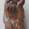 Statueta unicat sculptata hand made, batran pe ganduri, 29x11x8 cm