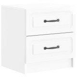 vidaXL Dulap de noapte cu sertar Alb foarte lucios 43 x 34,5 x 44,5 cm 895683