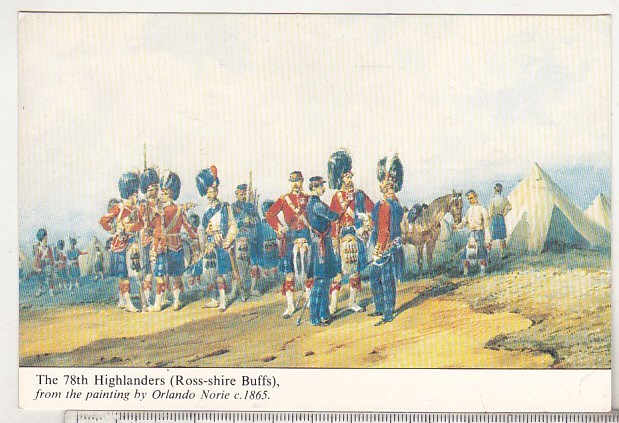 bnk cp Militare - uniforme - The 78th Highlanders ( Ross-shire Buffs)