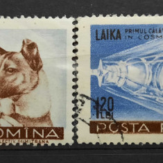 Timbre 1957 Căţeluşa Laika, primul călător în cosmos