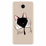 Husa silicon pentru Huawei Y6 2017, Th Black Cat In Hands