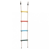 Cumpara ieftin Scara din funie pentru copii cu 4 trepte, multicolor
