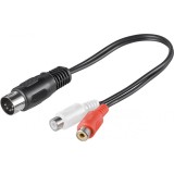 Adaptor DIN 5 pini la 2 x RCA T-M 0.2m, Goobay G50002