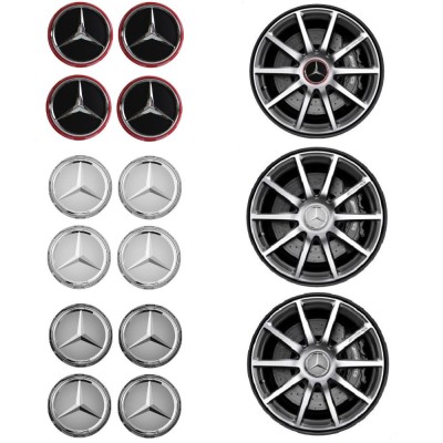 Set 4 Capace jante cu sigla Mercedes Benz, AMG, 75mm foto