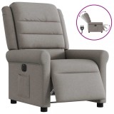 VidaXL Fotoliu rabatabil electric, gri taupe, material textil
