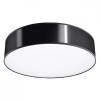 Lampa Tavan Rotunda Arena Sollux, 3 Becuri E27, 45cm, Neagra, PVC, Minimalista, Interior Living, Dormitor