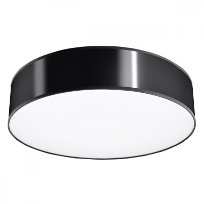 Lampă De Tavan Arena Negru Pvc 3 Becuri Rotundă Minimalistă De Interior foto