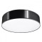 Lampă De Tavan Arena Negru Pvc 3 Becuri Rotundă Minimalistă De Interior