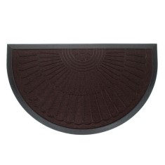 Covor intrare ConceptSeller&amp;reg;, antiderapant, model raze, semicerc, material sintetic, Lungime x latime x grosime 75 x 45 x 0.8 cm, culoare mahon foto