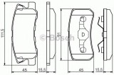 Set placute frana,frana disc JEEP PATRIOT (MK74) (2007 - 2016) BOSCH 0 986 495 172