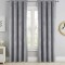 Draperie din catifea cu inele argintii, Madison, 150x235 cm, densitate 700 g/ml, Coin gray, 1 buc