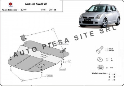 Scut metalic motor Suzuki Swift 3 III fabricat incepand cu 2010 APS-25,165 foto