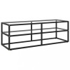 VidaXL Comodă TV, cu sticlă securizată, negru, 120 x 40 x 40 cm 322859