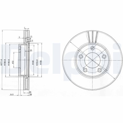 DELPHI BG3927 Disc frana foto