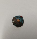 AMS - INSIGNA RO - SPORTIVA RECOLTA PERIOADA 50 RPR, EMAIL LA CALD, DIAMETRU 1.6 CM