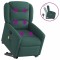 vidaXL Fotoliu rabatabil de masaj, cu ridicare, verde &icirc;nchis, textil 3303210