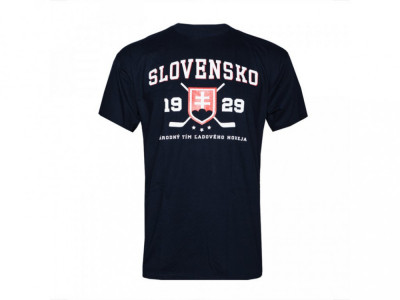 Echipa națională de hochei tricou de bărbați Slovakia 1929 navy - XL foto