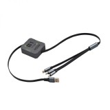 Cablu de date/incarcare USB 3 in 1, retractabil, 1.2m, QSJ100