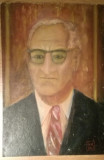 Ion Sălișteanu, Portret de nomenclaturist comunist, ulei pe carton, 50 x 35 cm