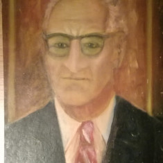 Ion Sălișteanu, Portret de nomenclaturist comunist, ulei pe carton, 50 x 35 cm