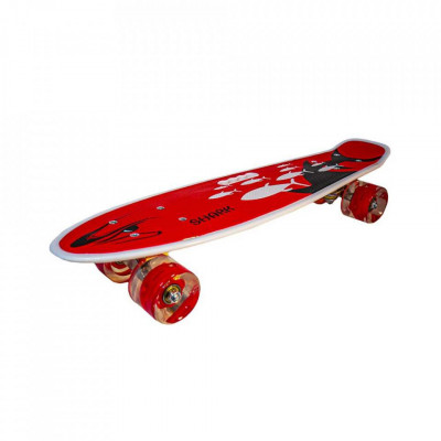 Placă skateboard cu roți silicon, led, Shark Board foto