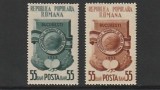 ROMANIA 1953 LP 341 CAMPIONATELE MONDIALE DE TENIS DE MASA SERIE MNH NESTAMPILATA