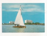 RF50 -Carte Postala- Mamaia, vedere de pe lac, circulata 1976