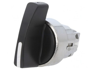 Comutator rotativ 22mm 3 poziții negru foto