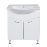 Masca baie + lavoar Savini Due Rimini 973, cu usi, alb, 65 x 86 x 45.5 cm