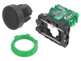 Comutator Negru 22mm cu Apăsare 1 Pozitie ZB5RTA2