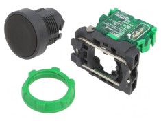 Comutator Negru 22mm cu Apasare 1 Pozitie ZB5RTA2 foto