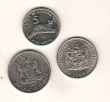 SV * AFRICA LOT MONEDE Eritrea 1991 + Namibia 1993 + Africa de Sud 1983, Nichel