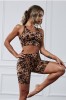Y572-99 Compleu sport, fitness, yoga cu print leopard