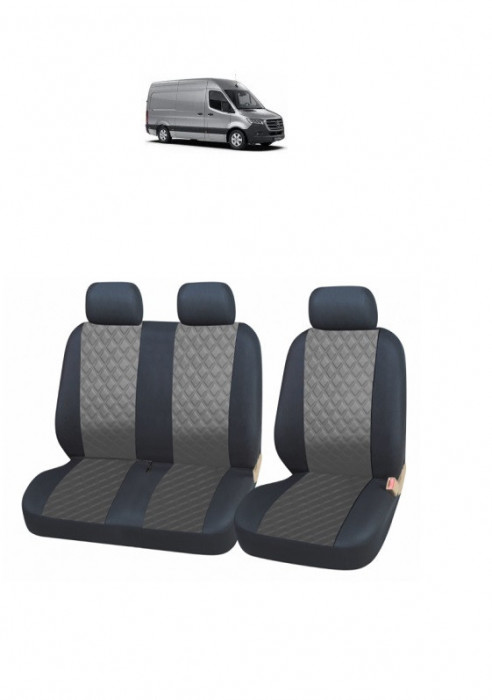 Huse scaun din piele MERCEDES Sprinter 3 locuri 2+1 2015 - 2021