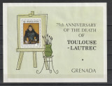 Pictura ,75 de ani de la moartea lui Toulouse Lautrec,Grenada ., Arta, Nestampilat