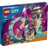 LEGO City - Provocarea suprema de cascadorii pe motocicleta 60361, 385 piese