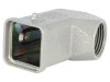Conector HDC HARTING Han A 3A pentru montare pe cablu, Aliaj Zinc, Gri, 90 grade