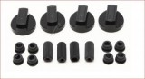 Set 4 butoane universale negre pentru aragaze cuptoare